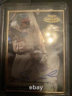 2018 Topps Gold Label Ronald Acuna Jr. Framed Rookie Auto Autograph Braves M11