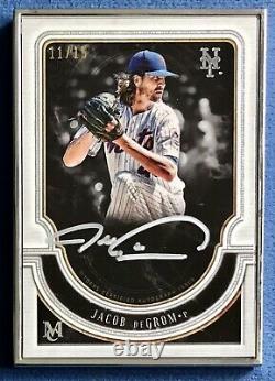 2018 Topps Museum Collection, Jacob DeGrom Silver Framed Auto Autograph #d /15