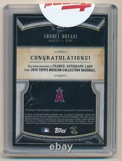 2018 Topps Museum Collection SHOHEI OHTANI Framed Rookie RC Auto BLACK #5/5