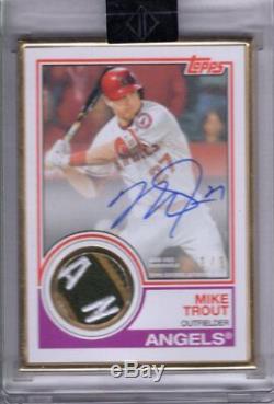 2018 Topps Transcendent Auto MIKE TROUT Gold Frame 1/1 GAME LOGO PATCH AUTOGRAPH