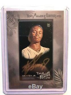 2019 Allen and Ginter X Ken Griffey Jr #100 GOLD Signed Framed Mini Auto 4/5
