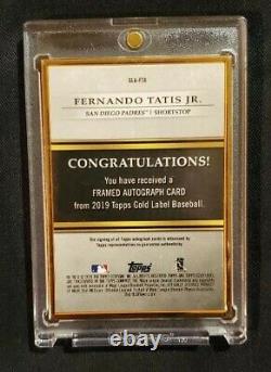 2019 Topps Gold Label Fernando Tatis Jr. Framed Autographed Rookie Card #GLA-FTA