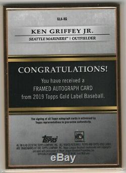 2019 Topps Gold Label KEN GRIFFEY JR Framed Gold Auto #ed 1/1 Seattle Mariners