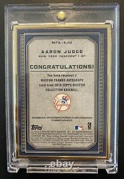 2019 Topps Museum Aaron Judge Gold Framed Gold Ink Auto #6/10 Yankees #MFA-AJU