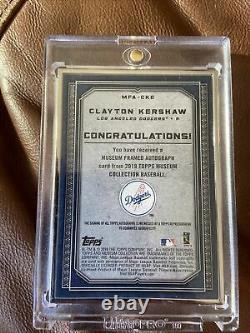 2019 Topps Museum Clayton Kershaw Framed Silver Auto /15 Dodgers SP