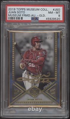 2019 Topps Museum Collection Juan Soto Gold Framed Auto Autograph /10 1/1