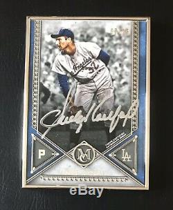 2019 Topps Museum Collection Sandy Koufax Framed Silver Auto Mint #'d/15