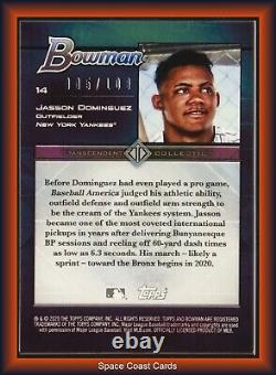 2020 Bowman Transcendent Framed Base 005/100 #14 Jasson Dominguez Yankees