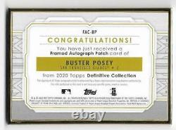 2020 Definitive BUSTER POSEY #FAC-BP 4-Color PATCH AUTO Gold Framed /5 Giants
