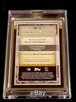 2020 MUSEUM COLLECTION LUIS ROBERT SILVER MUSEUM FRAMED ON-CARD AUTO RC #d 15/15
