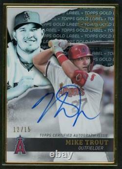 2020 Mike Trout Topps Gold Label Framed Autograph Card #GLA-MT 12/15