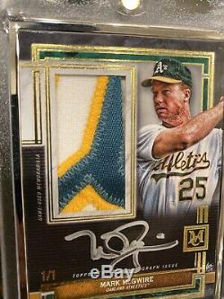 2020 Museum Collection Oakland As Mark McGwire Silver Framed Autograph Patch 1/1