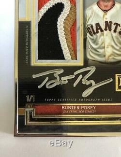 2020 TOPPS MUSEUM COLLECTION BUSTER POSEY SILVER FRAME PATCH AUTOGRAPH #d 1/1