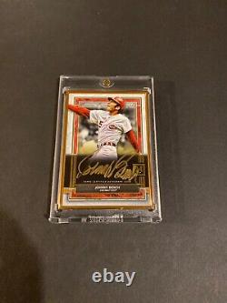 2020 TOPPS MUSEUM COLLECTION JOHNNY BENCH GOLD FRAME AUTO #'d 10