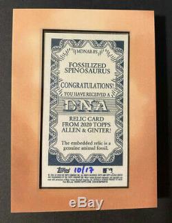 2020 Topps Allen & Ginter FOSSILIZED SPINOSAURUS Framed Mini DNA Relic #d 10/17