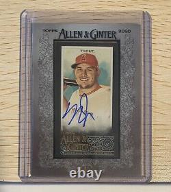 2020 Topps Allen & Ginter X Mike Trout Mini Framed Auto Card /20 Autograph