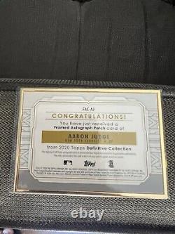 2020 Topps Definitive Aaron Judge Patch Autographed Gold Framed Card #10 Of 10