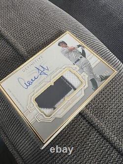 2020 Topps Definitive Aaron Judge Patch Autographed Gold Framed Card #10 Of 10