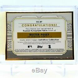 2020 Topps Definitive Buster Posey Framed Auto Patch GIA 1/1 FAC-BP Giants
