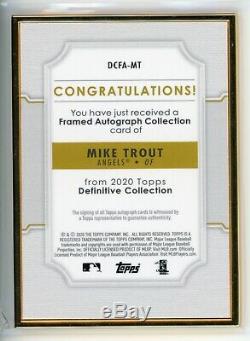 2020 Topps Definitive Collection Framed Autograph Mike Trout Auto /10