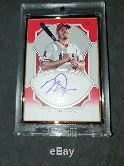 2020 Topps Definitive Mike Trout Gold Framed Autograph True 1/1 LA Angels