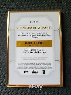 2020 Topps Definitive Mike Trout Gold Framed Autograph True 1/1 LA Angels