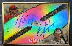 2020 Topps GOLD Mike Trout Bryce Harper Framed Dual Auto TRUE 1/1 Autograph HOF