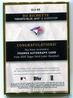 2020 Topps Gold Label Framed Autographs Red BB Bo Bichette Rookie Auto 14/25