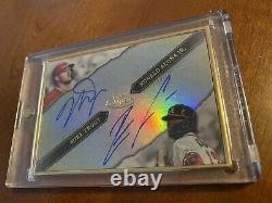 2020 Topps Gold Label Framed Dual Autograph Mike Trout Ronald Acuña Jr. /10 Auto