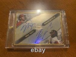 2020 Topps Gold Label Framed Dual Autograph Mike Trout Ronald Acuña Jr. /10 Auto