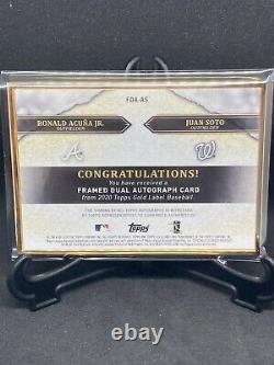 2020 Topps Gold Label Gold Framed Dual Auto Ronald Acuna Jr / Juan Soto /5