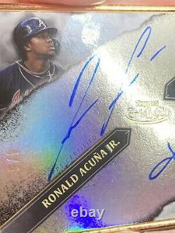 2020 Topps Gold Label Gold Framed Dual Auto Ronald Acuna Jr / Juan Soto /5