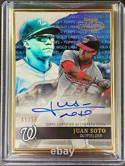 2020 Topps Gold Label Gold Framed Juan Soto Autograph 41/50 Auto Nationals