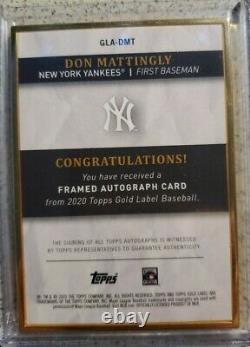 2020 Topps Gold Label Gold Framed Red Signature Don Mattingly #ed 2/5