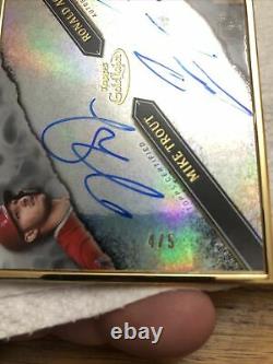 2020 Topps Gold Label Mike Trout Ronald Acuna Jr. Dual Framed Auto 4/5. Hot