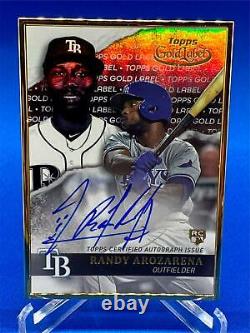 2020 Topps Gold Label RANDY AROZARENA GOLD FRAMED AUTO TAMPA BAY RAYS RC