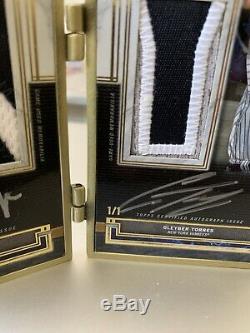 2020 Topps Museum Aaron Judge Torres Dual Auto Patch Gold Frame Booklet 1/1