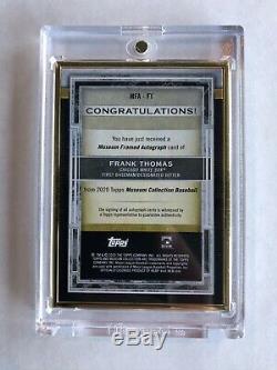 2020 Topps Museum Collection Frank Thomas Gold Frame On Card Gold Auto #d 1/10