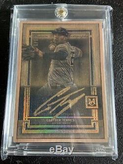 2020 Topps Museum Collection Gleyber Torres Wood Framed Auto 1/1 Yankees SSP