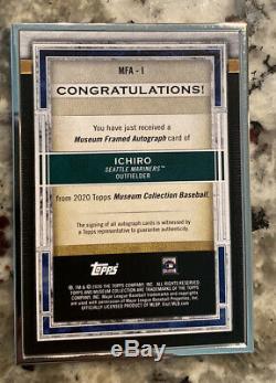 2020 Topps Museum Collection ICHIRO Silver Framed On Card Auto 13/15 Mariners