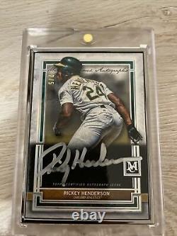 2020 Topps Museum Collection Ricky Henderson Auto Black Frame /5 Athletics Bp