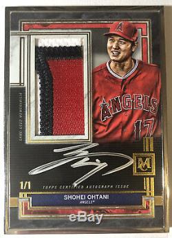 2020 Topps Museum Collection Shohei Ohtani Framed Patch Auto 1/1