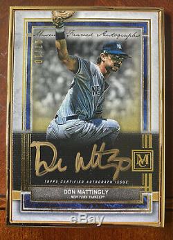 2020 Topps Museum Don Mattingly Gold Framed Gold Ink Auto /10 Yankees SSP