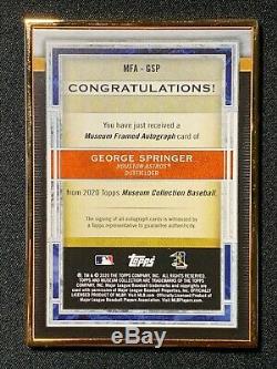 2020 Topps Museum George Springer Museum Framed Gold Auto /10