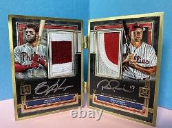 2020 Topps Museum Harper & Hoskins Dual Auto Patch Gold Framed Booklet 1/1 Rare