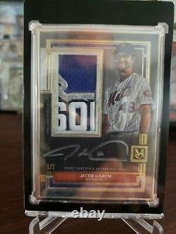 2020 Topps Museum Jacob DeGrom Framed patch auto 1/1MFAP-JD