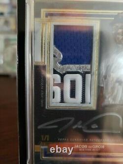 2020 Topps Museum Jacob DeGrom Framed patch auto 1/1MFAP-JD