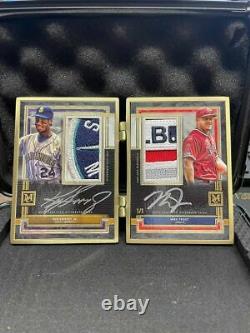 2020 Topps Museum Ken Griffey Jr Mike Trout 1of1 Frame Dual Auto Patch Book #1/1