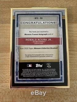 2020 Topps Museum RONALD ACUNA JR. GOLD Frame On Card GOLD AUTO 9/10 BRAVES SSP