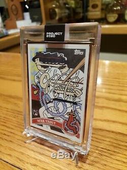 2020 Topps Project 2020 #4 Mike Trout Ermsy GOLD FRAME 1/1 WOWW GRAIL